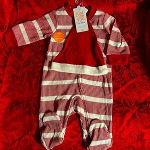 Christmas infant/toddler footed pajamas Carter New With Tags